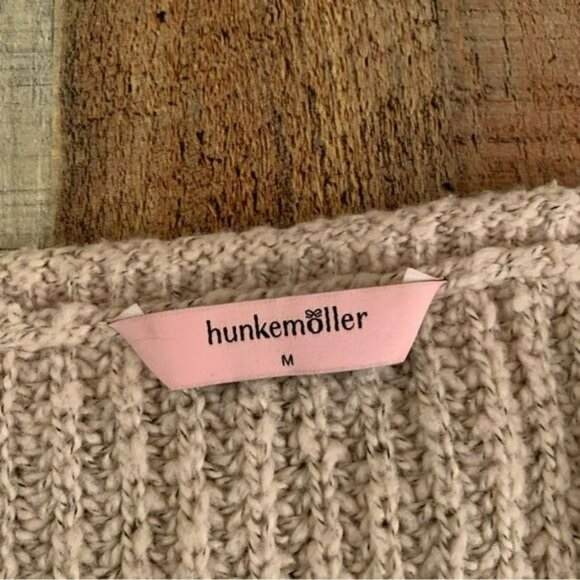 Hunkemoller womens size medium oversized cream and black chunky knit sweater - Picture 5 of 8